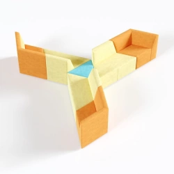 Upholstered office sofas and armchair "ORIGAMI" series