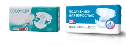 Disposable adult nappies "Standard" according to TU 32.50.50-001-19127789 -2018, size XL, 30 pieces. For medium degree of restra