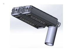 LED luminaire "Industrial Design MTM IoT" series CUBIC 100 Two modules Connection from sides 180 degrees Mounting Consol