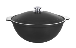 4.5L aluminium cast pilaf cauldron (with DP coating) Kukmara TM, with aluminium lid