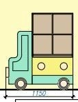 Junior Car cupboard. Size (w x d x h): 1150 x 400 x 1300mm. (Furniture for kindergartens brand "Interior" series "TDI Kids")