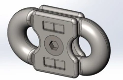 Link connecting elevator 19x75 with clamping plates , damn. 962-58.4273SB