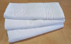 Cotton terry cloth towel for feet