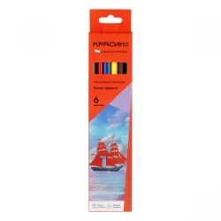 Coloured pencils Krasin "Mosaic", 6-colour, sharpened, cardboard. pack.