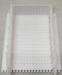 Modular strip ML2548 PP (xx X xx mm; partition height H=xx mm with xx mm spacing; side stop H=xx mm, edge distance x