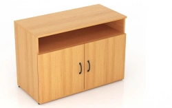 Low cupboard-shelving unit with niche T-2