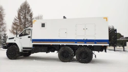 Laboratory truck (GPA, AIS, LCST, KS, PCS, LVOLS, LIOC, ECHO, LKKS, I&C) model 574034 on URAL-5557 chassis.