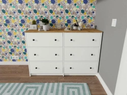 Household wooden furniture for storage: cupboards. Trade mark: APS SERVICE.