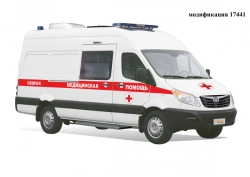 Ambulance of ambulance class "A" type 1744 of modification 17441. Base vehicle Sollers Atlant M209-V1