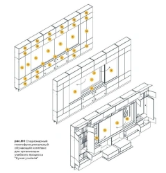 Stationary multifunctional training complex for the organisation of the educational process "Teacher's Kitchen"
