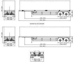 Semi-trailer-container truck 4589R1, on axle unit of OOO "MegaTron": MT-2910805.1410.2-1850, MT-2900805.1410.2-1950, MT-.