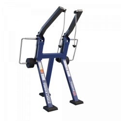 Rope vertical pull in standing position with variable load