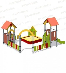 Children's play complex - sand court with slide Romana 109.06.00