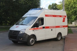 Emergency ambulances with petrol engine, type 22438, cat. M1, mod. 22438A, 22438B, 22438C on the basis of GAZ chassis.