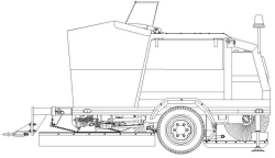 Tractor sweeping self-loading trailer PTP