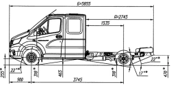 Chassis GAZelle NN, Modification A22R33, Petrol engine, N1