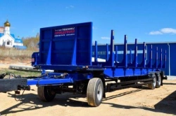 Sorting trailer, UZST brand, type 9276, modifications: 9276-0000022 (metal platform with front fence and posts)