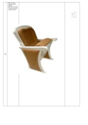 Armchair, "Philharmonia" brand, size: 500*570*1000 mm (W*H*H), seat cushion thickness 140 mm
