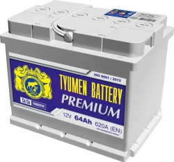 Accumulator lead starter battery TYUMEN BATTERY 6ST-64L PREMIUM