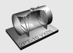 Double-walled horizontal cylindrical steel tank type 2RT-10