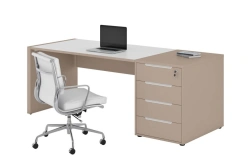 Desk with side table 2000x800, item CLF117