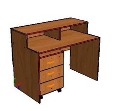 Literature delivery chair 3 drawers