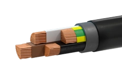 PvPgng(A)-HF power cable with copper conductors, with cross-linked polyethylene insulation and polymer composite sheath, not wit