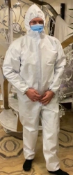 Medical protective disposable coverall "NevaLight+" type "Tyvek" sizes: 42-48, 50-56, 58-64; colour: white, blue, blue, b