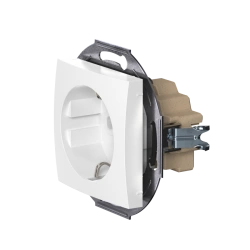 CADUCEUS ALING PRESTIGE Flush-mounted socket outlet with grounding plug with ceramic base 16A, 250V~, white, art. 60