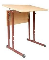 Desk (desk) pupil height- and tilt-adjustable single-seat PTUR-3