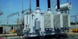 Three-phase oil-filled three-winding transformer TDTNZh-40000/220 VM