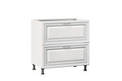 Type 4 LD.270920.000 Kitchen cabinet 800 with 2 drawers cabinet LUX (4) (White )