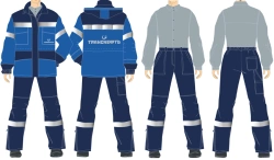 Special clothing for employees of the organisations of the Transneft system. Women's suits (jacket, trousers) for protection aga