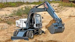 TVEX 180 W single-bucket pneumatic wheeled excavator