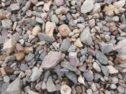 Crushed stone from dense rocks for building work: mixture of fractions from 20 to 70 mm