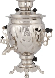 Electric samovar 3 litre acorn nickel plated
