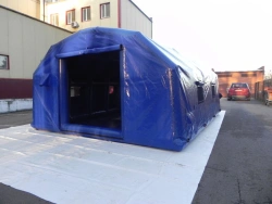 Pneumatic frame structures (pneumatic frame tents)
