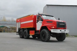Fire tanker AC 9,0-40 type 4673A, modification 4673A5-00 on chassis Ural -5557-4151-78 (-80, -82)