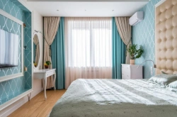 Curtains for interiors made of fibres which are difficult to ignite