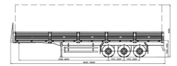 Semi-trailer container carrier type 8785T3 on axle MD.?1?2050?12??120?16 (single axle) or on axle MD.?2?1850?12??120?16, (double