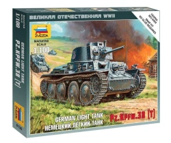 Assembled model German light tank PZ.KPFW.38 (T)