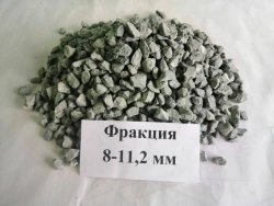 Crushed stone from dense rocks for road construction over 8 to 11.2 mm