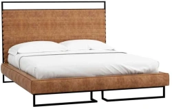 Bed with metal frame
