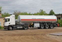 Semitrailer PRIZMA type 78384, Modification 7838433. Version - for transport of liquefied hydrocarbon gases