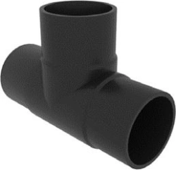 Polyethylene gas equal bushing tee