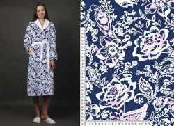 Mixed melange knitted fabric (CHL-75%, PE-25%), plush one-sided cut fleece on the basis of kulirnoy glide