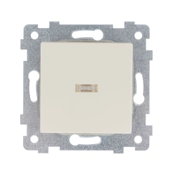 "AKSIOMA" Single-key switch mechanism with light-ind. C110-448 "ivory"
