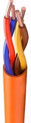 Fire-resistant cable with copper conductors, insulated with organosilicon rubber for rated alternating voltage not more than 30