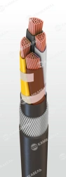 Power cable with copper conductors insulated with cross-linked polyethylene for voltage 3 kV of PvKShv grade according to TU 16.