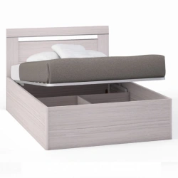 "Rimini Ice" AFF-01.CG, Bed 1.5 twin bed (1400 mm) from the set of modular furniture Rimini Ice.